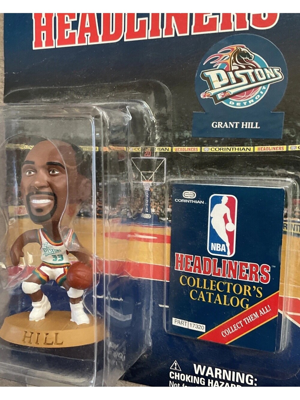 NBA Headliners Grant Hill 3 Inch Figure Detroit Pistons 1997 Corinthian - Picture 2 of 3